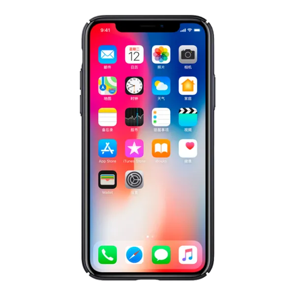Husa Apple iPhone X Nillkin Back/ PC/ Black photo 3