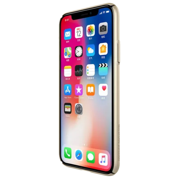 Husă pentru smartphone Apple iPhone X Nillkin/ Back/ PC/ Gold photo 4