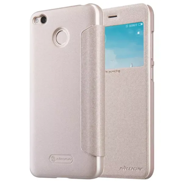 Husă pentru smartphone Xiaomi Redmi 4X Nillkin/ Flip Cover/ Piele/ Gold photo 6