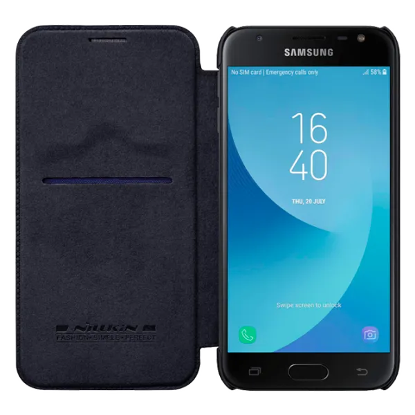 Husa Samsung Galaxy J3 (2017) Nillkin Flip Cover/ Leather/ Black photo 2