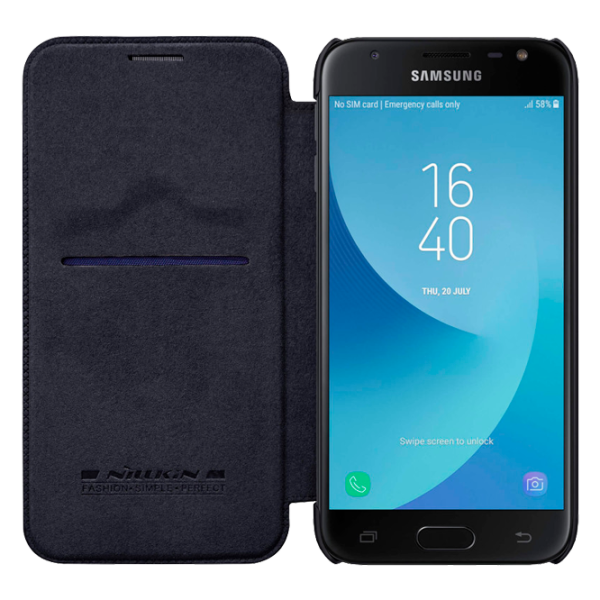 Husa Samsung Galaxy J3 (2017) Nillkin Flip Cover/ Leather/ Black photo 2