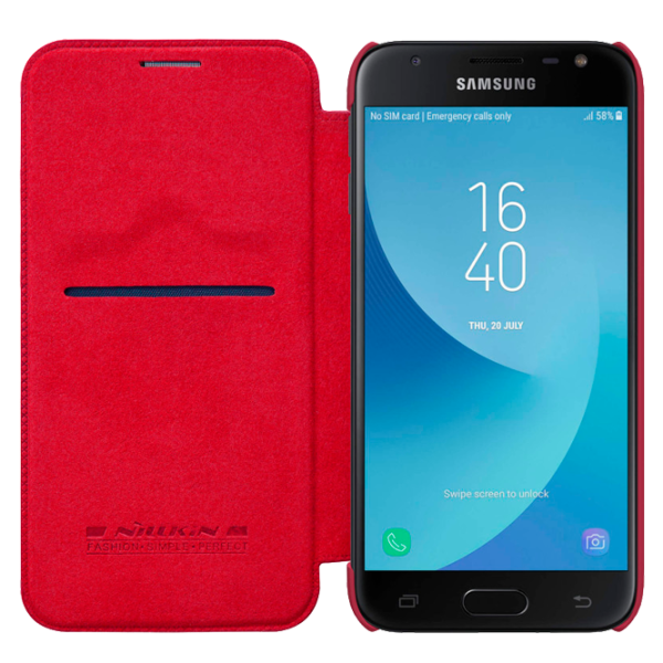 Husa Samsung J330 Galaxy J3 (2017) Nillkin Flip Cover/ Leather/ Red photo 2