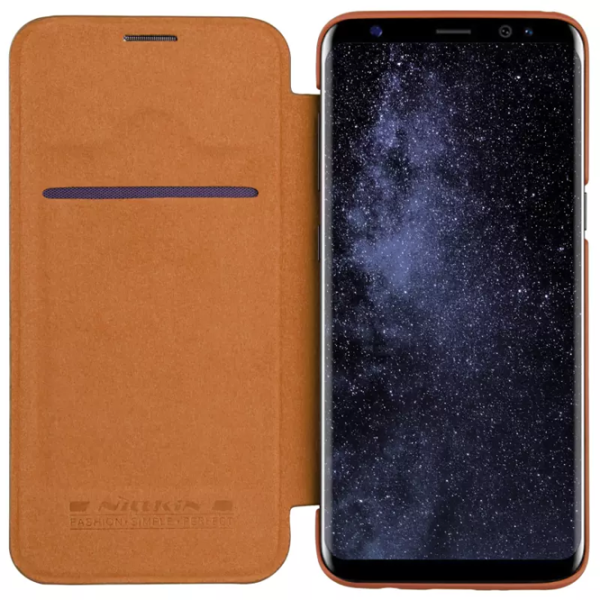 Husă pentru smartphone Samsung Galaxy S8 Plus Nillkin/ Flip Cover/ Piele/ Brown photo 6