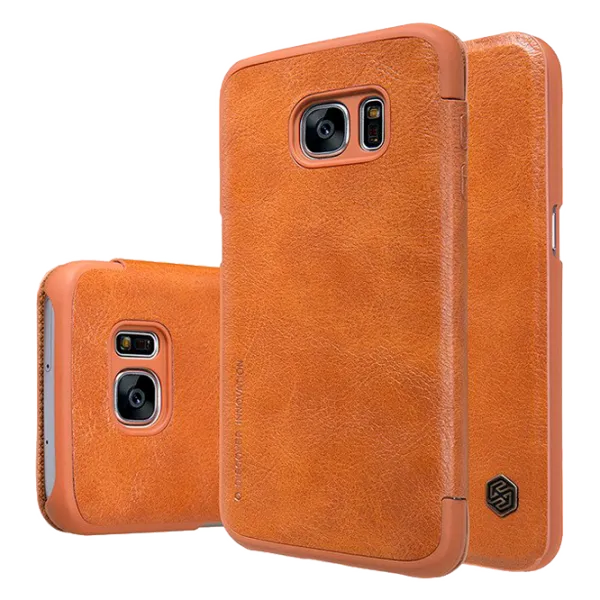 Husa Samsung Galaxy S7 Nillkin Flip Cover/ Leather/ Brown photo 2