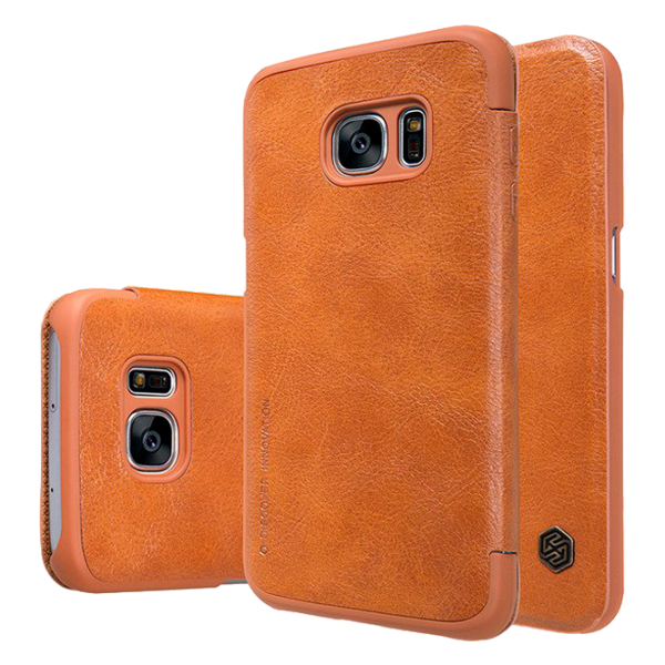 Husa Samsung Galaxy S7 Nillkin Flip Cover/ Leather/ Brown photo 2