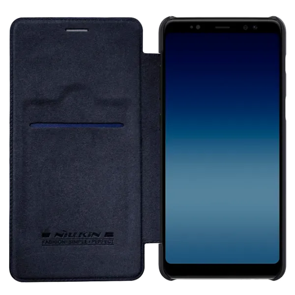 Husa Samsung Galaxy A8 Plus (2018) Nillkin Flip Cover/ Leather/ Black photo 2