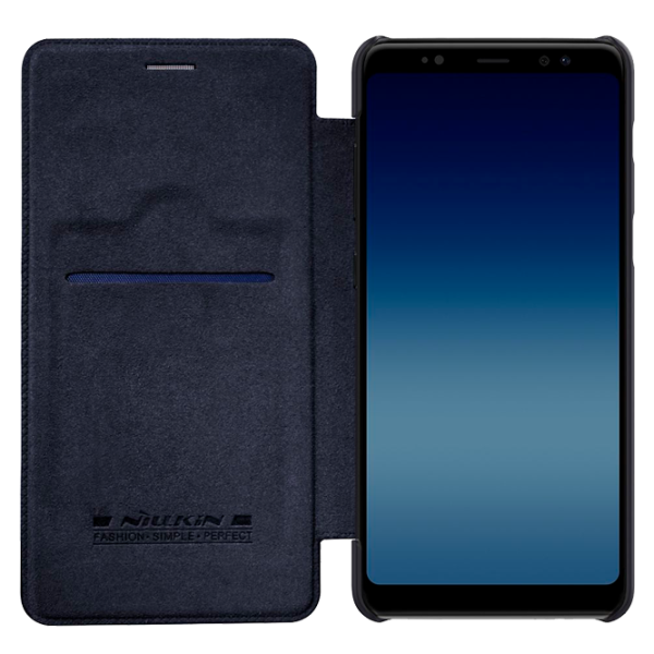 Husa Samsung Galaxy A8 Plus (2018) Nillkin Flip Cover/ Leather/ Black photo 2