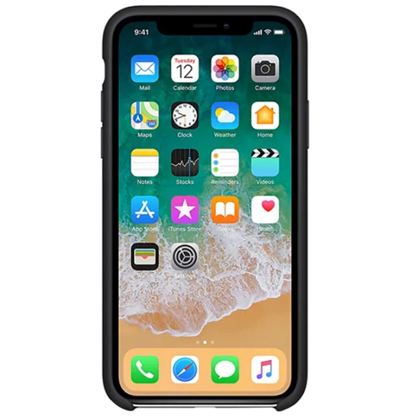 Husă pentru smartphone Apple iPhone X Screen Geeks/ Back/ TPU/ Black photo 2