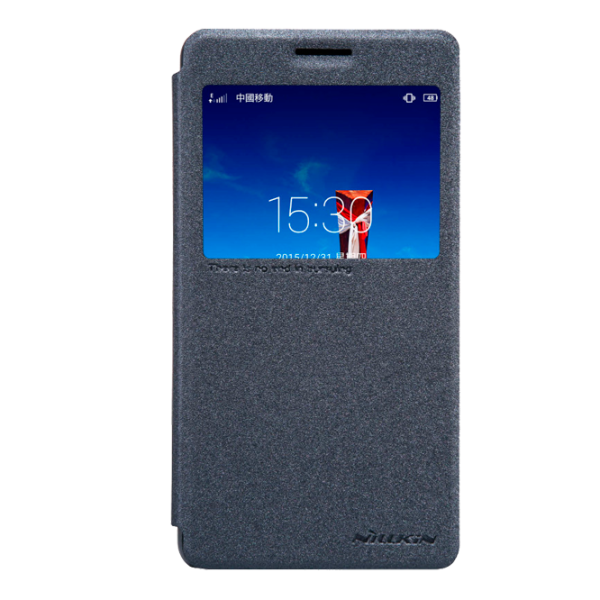 Husa Lenovo Vibe P1M Nillkin Flip Cover/ Leather/ Black photo 2