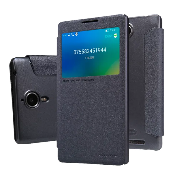 Husa Lenovo P90 Nillkin Flip Cover/ Leather/ Black photo 2