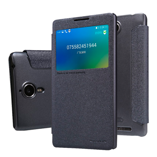 Husa Lenovo P90 Nillkin Flip Cover/ Leather/ Black photo 2