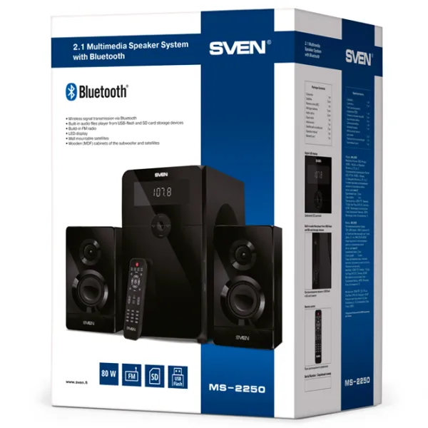 Sistem audio Sven MS-2250 80 W/ Black photo 10