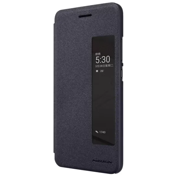 Husă pentru smartphone Huawei P10 Plus Nillkin/ Flip Cover/ Piele ecologică/ Black photo 2