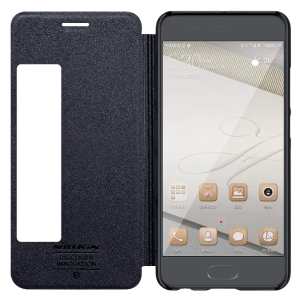 Husă pentru smartphone Huawei P10 Plus Nillkin/ Flip Cover/ Piele ecologică/ Black photo 5