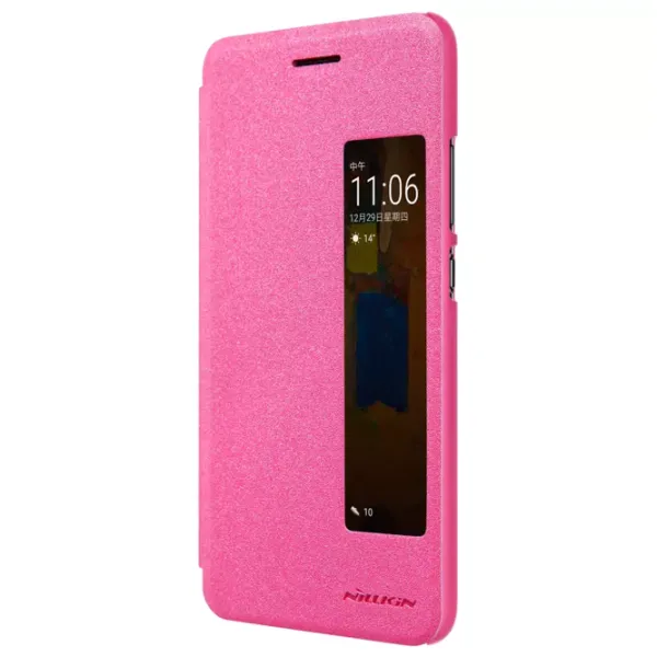 Husă pentru smartphone Huawei P10 Plus Nillkin/ Flip Cover/ Piele ecologică/ Pink photo 2