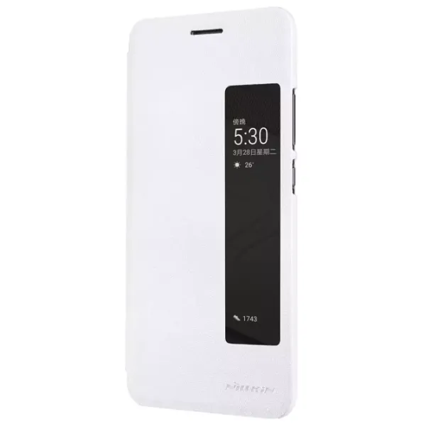 Husă pentru smartphone Huawei P10 Plus Nillkin/ Flip Cover/ Piele ecologică/ White photo 2