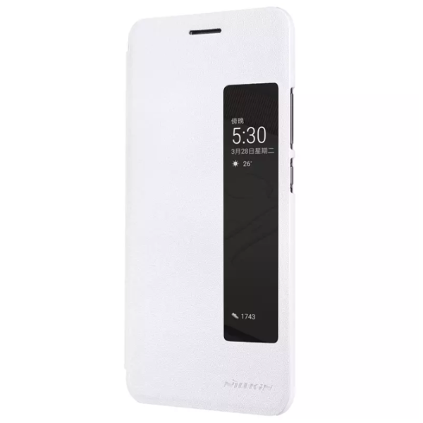 Husă pentru smartphone Huawei P10 Plus Nillkin/ Flip Cover/ Piele ecologică/ White photo 2