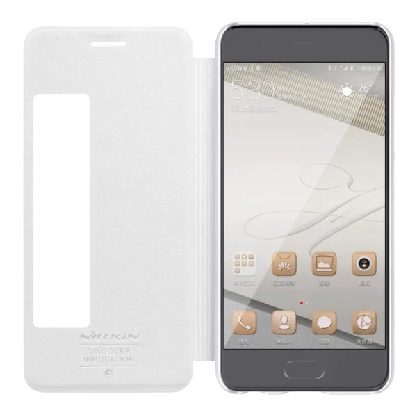 Husă pentru smartphone Huawei P10 Plus Nillkin/ Flip Cover/ Piele ecologică/ White photo 5