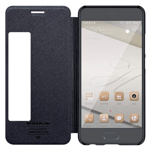 Husa Huawei P10 Nillkin Flip Cover/ Leather/ Black photo 3