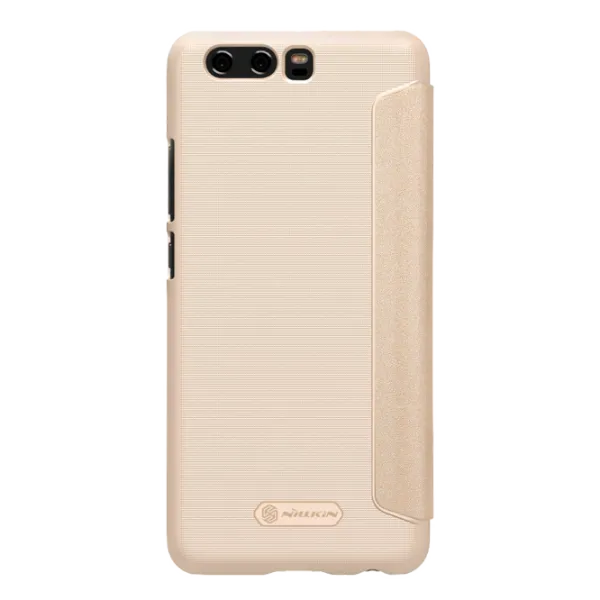Husa Huawei P10 Nillkin Flip Cover/ Leather/ Gold photo 2