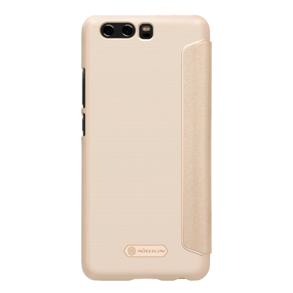 Husa Huawei P10 Nillkin Flip Cover/ Leather/ Gold photo 2