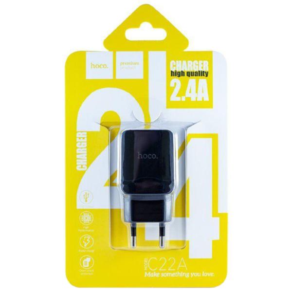 Adaptor de rețea Hoco C22A 2.4 A/ Black photo 5