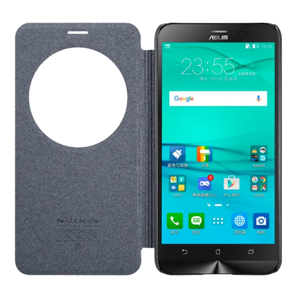 Husa Asus Zenfone GO TV Nillkin Flip Cover/ Leather/PP/ Black photo 3