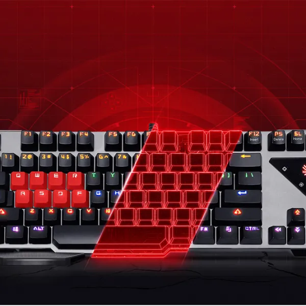 Tastatură A4Tech Full Light Strike Bloody Cu fir/ Black photo 5