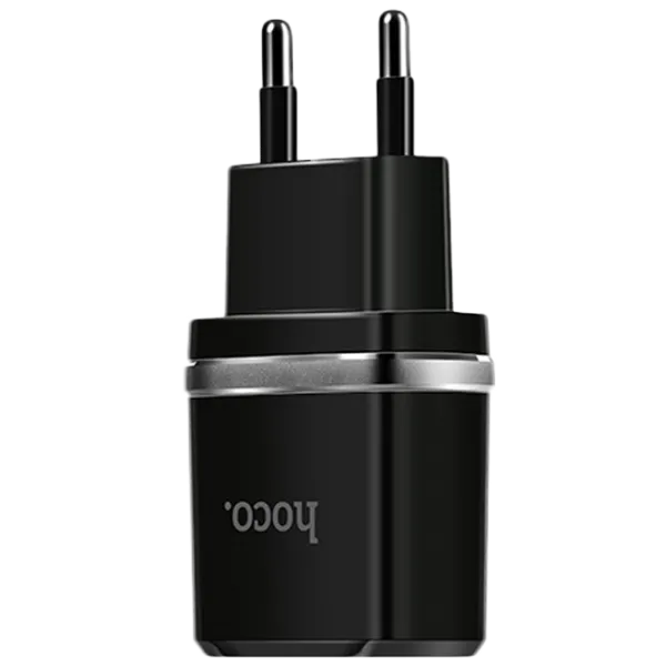 Adaptor de rețea Hoco C12 2.4 A/ Black photo 2