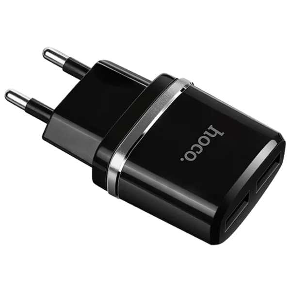 Adaptor de rețea Hoco C12 2.4 A/ Black photo 4