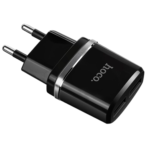 Adaptor de rețea Hoco C12 2.4 A/ Black photo 4