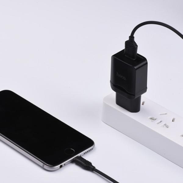 Adaptor de rețea Hoco C22A 2.4 A/ Black photo 4