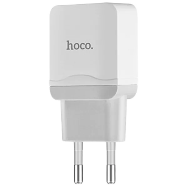 Adaptor de rețea Hoco C22A 2.4 A/ White photo 2