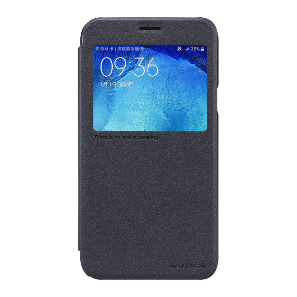 Husa Samsung Galaxy J5 Nillkin Flip Cover/ Leather/ Black photo 2