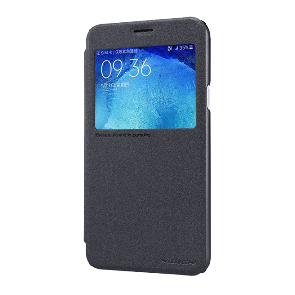 Husa Samsung Galaxy J5 Nillkin Flip Cover/ Leather/ Black photo 3