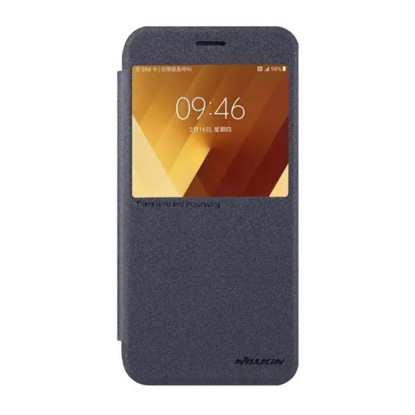 Husa Samsung Galaxy A3 (2017) Nillkin Flip Cover/ Leather/ Black photo 2