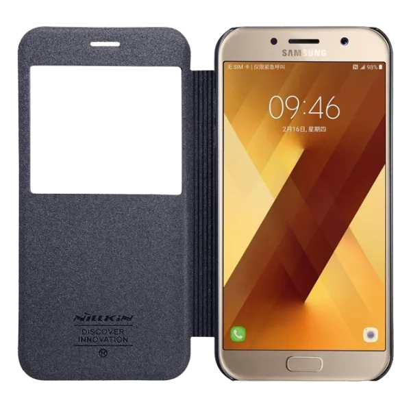 Husa Samsung Galaxy A3 (2017) Nillkin Flip Cover/ Leather/ Black photo 3