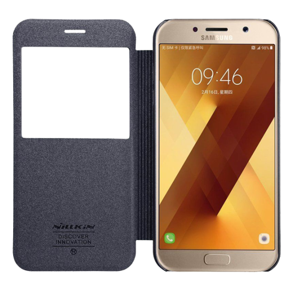 Husa Samsung Galaxy A3 (2017) Nillkin Flip Cover/ Leather/ Black photo 3