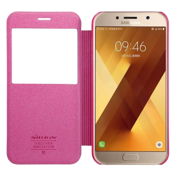 Husa Samsung Galaxy A3 (2017) Nillkin Flip Cover/ Leather/ Red photo 3