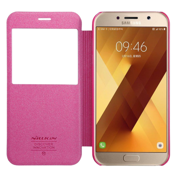 Husa Samsung Galaxy A3 (2017) Nillkin Flip Cover/ Leather/ Red photo 3