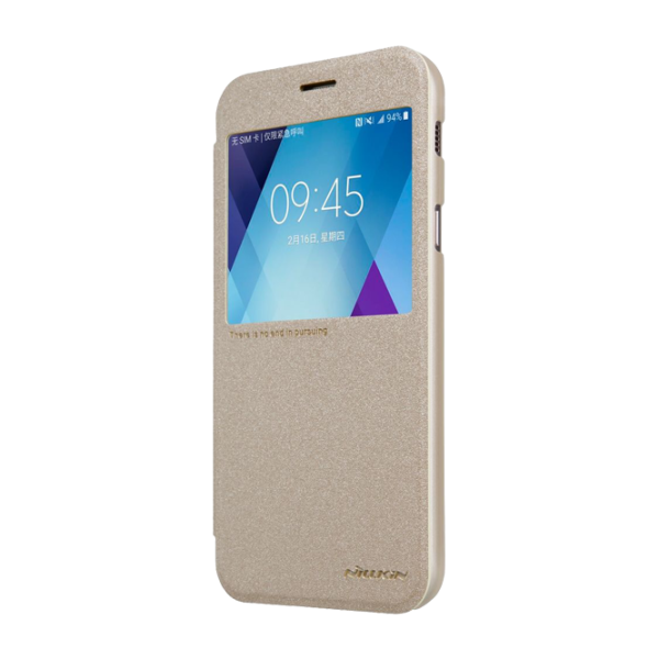 Husă pentru smartphone Samsung Galaxy A5 (2017) Nillkin/ Flip Cover/ Piele/ Gold photo 2