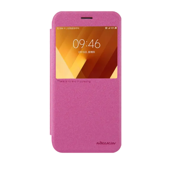 Husa Samsung Galaxy A7 (2017) Nillkin Flip Cover/ Leather/ Red photo 3