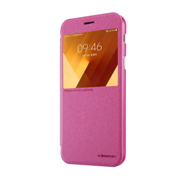 Husa Samsung Galaxy A7 (2017) Nillkin Flip Cover/ Leather/ Red photo 4