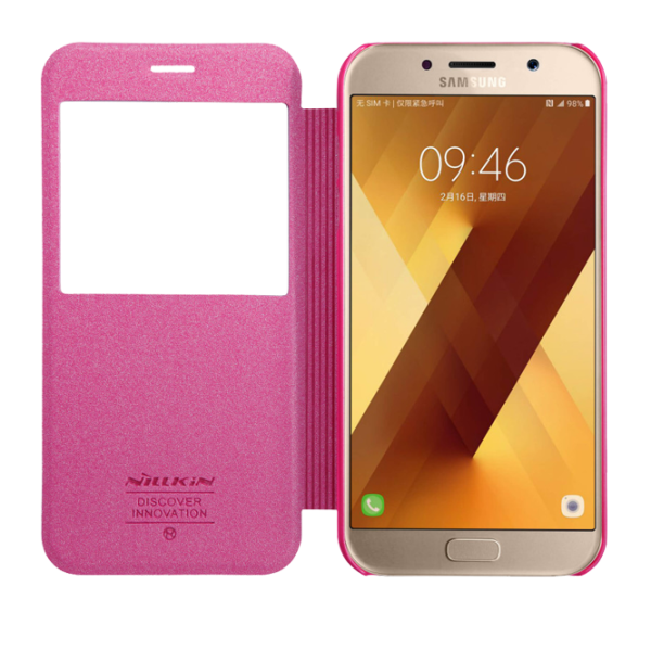 Husa Samsung Galaxy A7 (2017) Nillkin Flip Cover/ Leather/ Red photo 5