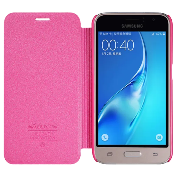 Husa Samsung Galaxy J1 Nillkin Flip Cover/ Leather/ Red photo 3
