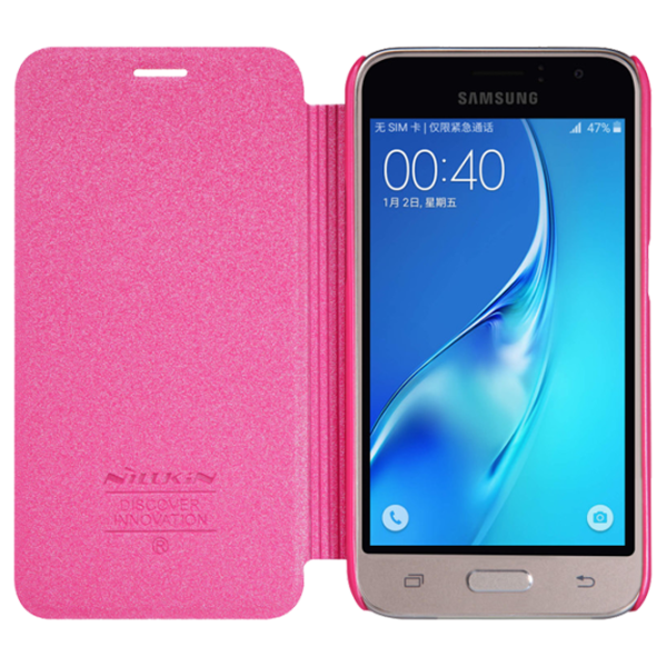 Husa Samsung Galaxy J1 Nillkin Flip Cover/ Leather/ Red photo 3