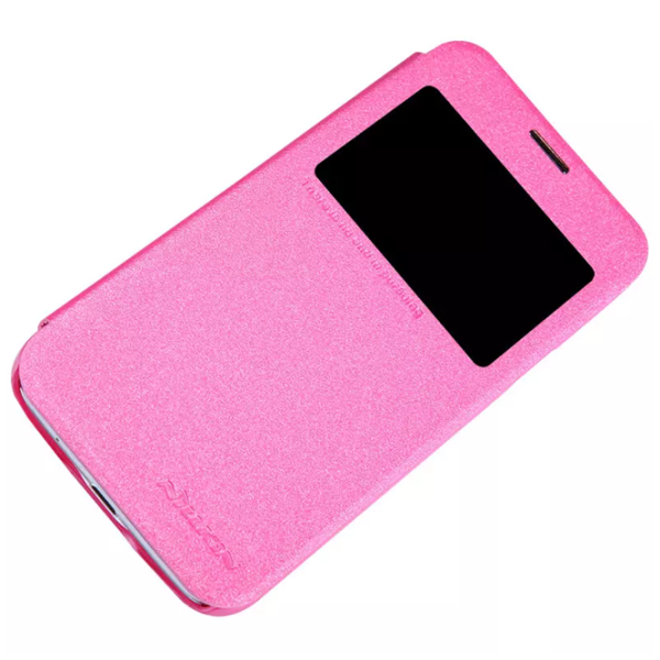 Husă pentru smartphone Samsung Galaxy S5 Mini Nillkin/ Flip Cover/ Piele/ Pink photo 3