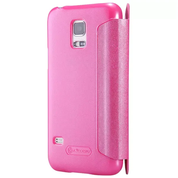 Husă pentru smartphone Samsung Galaxy S5 Mini Nillkin/ Flip Cover/ Piele/ Pink photo 4