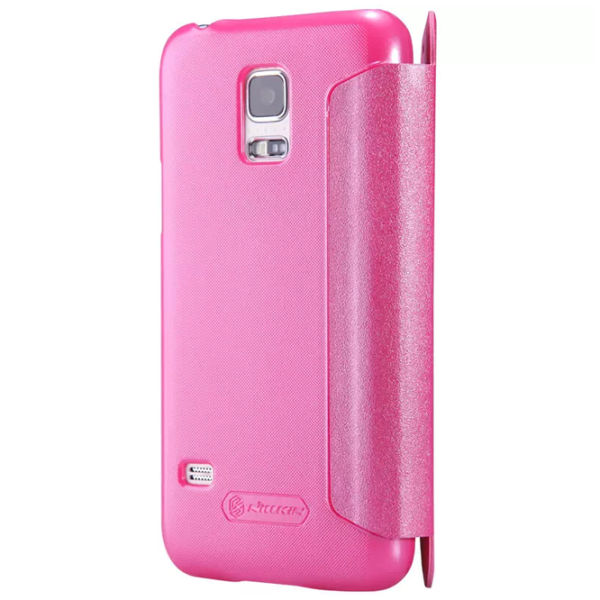 Husă pentru smartphone Samsung Galaxy S5 Mini Nillkin/ Flip Cover/ Piele/ Pink photo 4