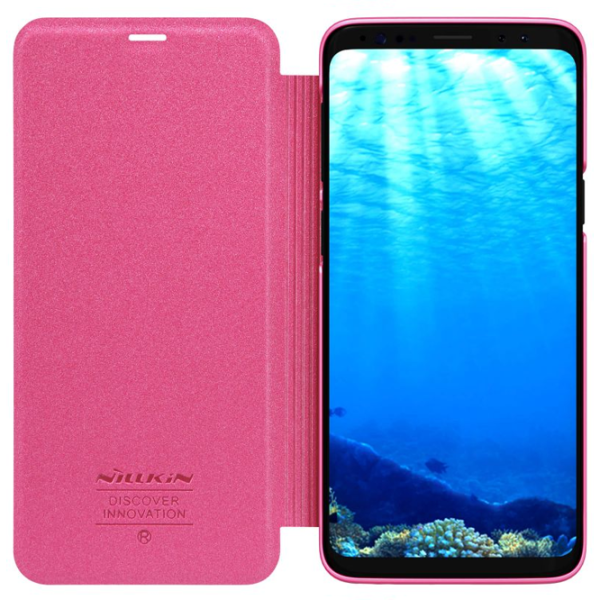 Чехол для смартфона Samsung Galaxy S9 Plus Nillkin/ Flip Cover/ Кожа/ Розовый photo 5